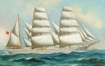 Three Masted Barque Annesley by Woolston Barratt